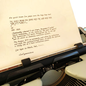 Sea Foam Hermes 3000 Typewriter - Cursive/Script Font