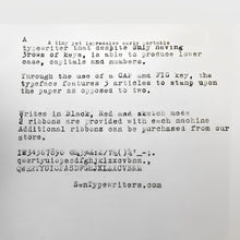Load image into Gallery viewer, Black Underwood 3 Bank Typewriter